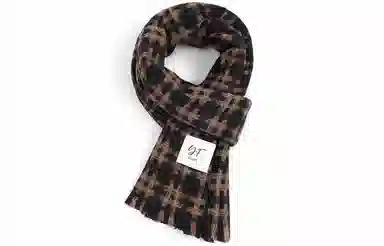 优幽兰 经典款格子针织加厚防风防寒保暖护脖子高级感韩系 绒线围巾 男女同款情侣款