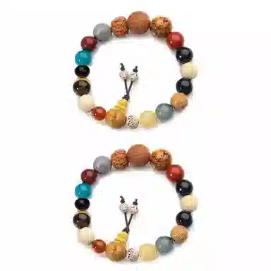 彗时 灵隐寺十八籽国风新中式锦鲤考试考试上岸佛珠招财纳福复古国潮香灰六字箴言转运珠 菩提子/菩提籽 手串 男女同款情侣款