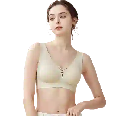 欧迪芬 无痕背心式软支撑无钢圈收副乳文胸 女款