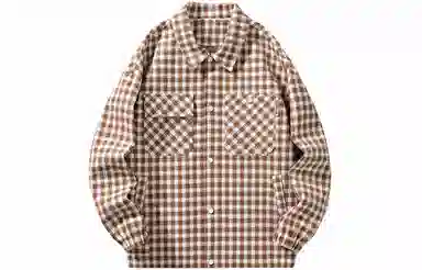 Brand Model Jacket Plaid Collar