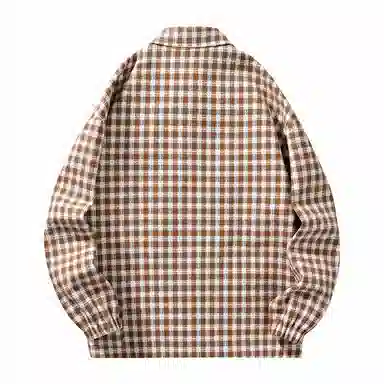 Brand Model Jacket Plaid Collar