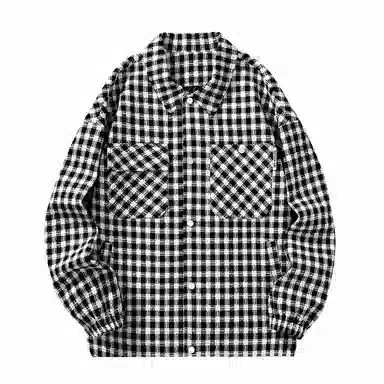 Brand Model Jacket Plaid Collar