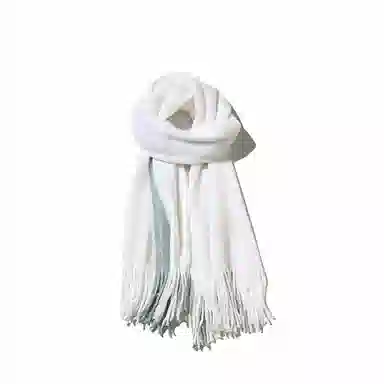 千桐 秋冬必备 双色拼接加厚加长时尚学生流苏保暖 绒线围巾  男女同款情侣款