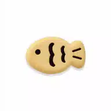 零界 鲷鱼烧圆润趣味可爱呆萌多巴胺少女日常立体 亚克力 发夹 女款 白色