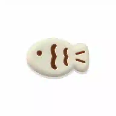 零界 鲷鱼烧圆润趣味可爱呆萌多巴胺少女日常立体 亚克力 发夹 女款 白色