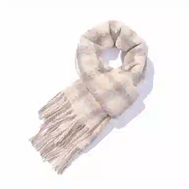 千桐 【秋冬必备】多彩格子时尚百搭加厚保暖 绒线围巾 男女同款情侣款