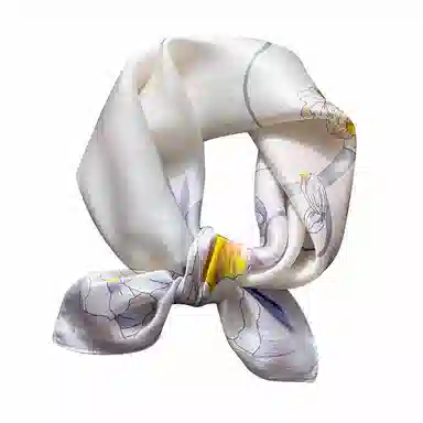 木林森 素绉缎气质旅游真丝小领巾 桑蚕丝 丝巾 男女同款情侣款