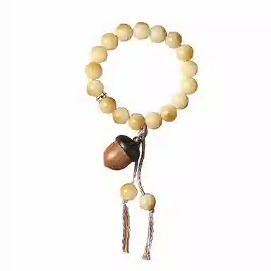 書卓 炭烧焦糖色念珠 圆珠单圈手链 新中式招财转运  天官赐福 百搭#好运 菩提根 手串 男女同款情侣款