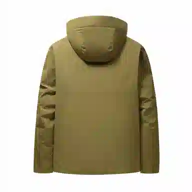 鸭鸭 山系户外工装风多口袋保暖加厚休闲宽松无性别连帽羽绒服 男女同款