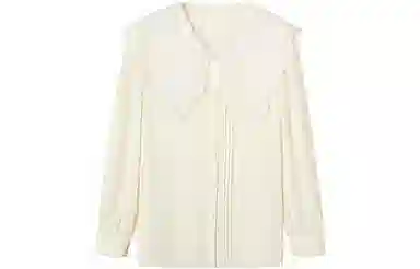 【dme】简约通勤减龄娃娃领雪纺衫 女款 杏色