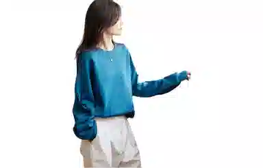 【dme】 圆领宽松纯色卫衣 女款