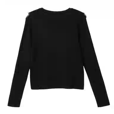 法文箱子 镂空慵懒简约长袖针织衫 女款