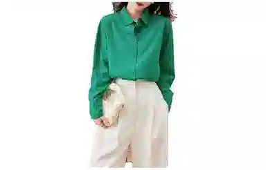 【dme】翻领纯色长袖衬衫 女款