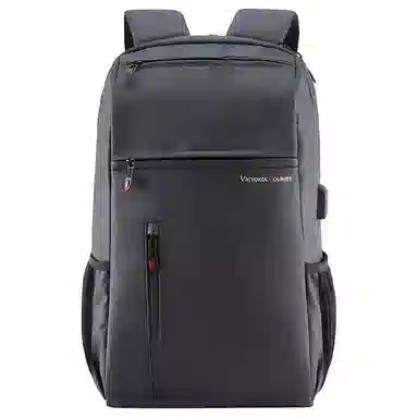 维多利亚旅行者 大容量多功能 复合材料 双肩包 男款 黑色