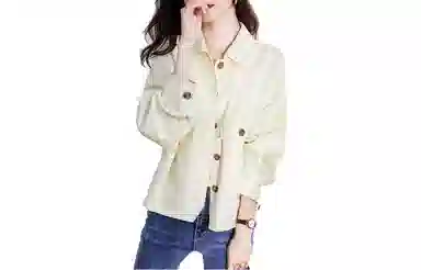 【dme】 单排扣长袖薄款外套夹克 女款 白色