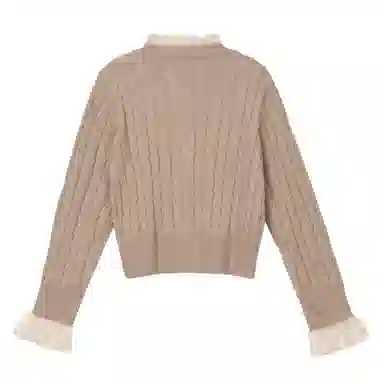 法文箱子 圆领休闲假两件长袖毛衣 女款