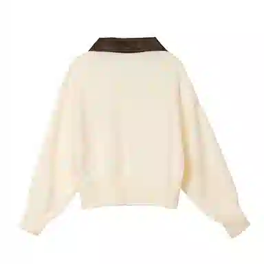 法文箱子 翻领舒适休闲毛衣 女款