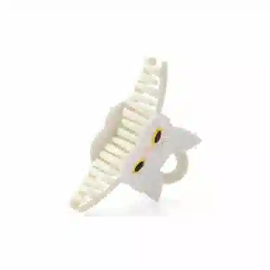 零界 可爱猫咪爱心亮面鲨鱼夹趣味大眼呆萌简约造型感日常通勤 亚克力 发夹 男女同款情侣款