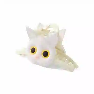 零界 可爱猫咪爱心亮面鲨鱼夹趣味大眼呆萌简约造型感日常通勤 亚克力 发夹 男女同款情侣款