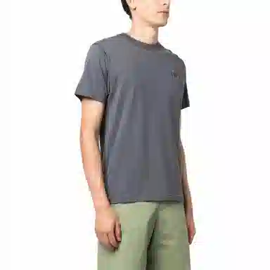 Stone Island Logo Print Crewneck T-Shirt Gray White