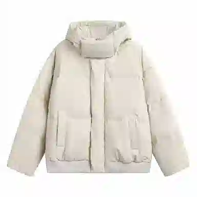 物质公式 美式复古高街云朵泡芙舒适机能图案宽松休闲加厚保暖连帽外套潮牌潮流学院风氛围感设计感面包服棉服 男女同款