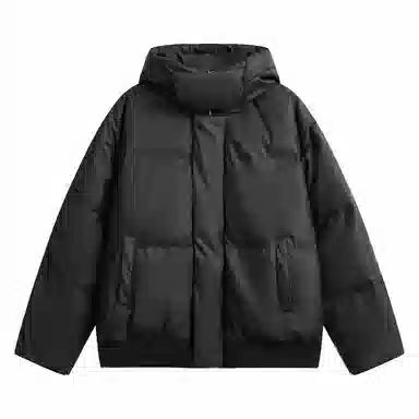 物质公式 美式复古高街云朵泡芙舒适机能图案宽松休闲加厚保暖连帽外套潮牌潮流学院风氛围感设计感面包服棉服 男女同款