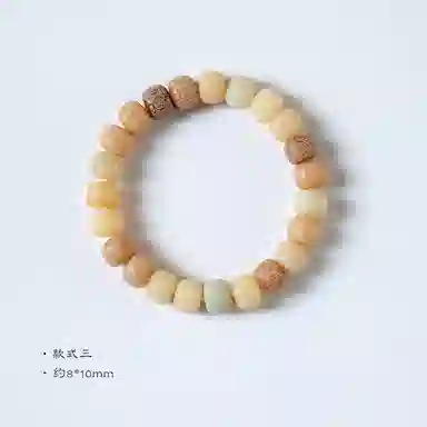 書卓 高级感时尚 风化精雕阿弥陀佛桶珠复古文玩绕指柔#好运 菩提根 手串 男女同款情侣款