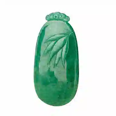 玉说 国潮竹报平安天蓝料牌子 独山玉 吊坠 男女同款情侣款