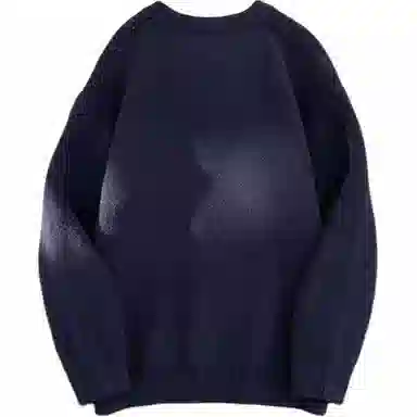 极限涡轮 美式复古字母提花圆领宽松重磅休闲保暖百搭针织衫 男女同款