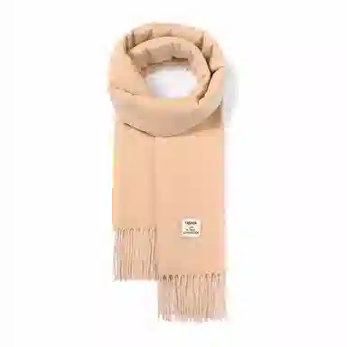 啄木鸟 秋冬清新文艺高级感纯色 韩系百搭保暖加厚防寒 聚酯纤维 绒线围巾 男女同款情侣款