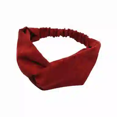 简应舒 宽边束发洗脸用紧弹力防滑交叉头巾女韩版复古 涤纶 发带 女款