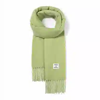 啄木鸟 秋冬清新文艺高级感纯色 韩系百搭保暖加厚防寒 聚酯纤维 绒线围巾 男女同款情侣款