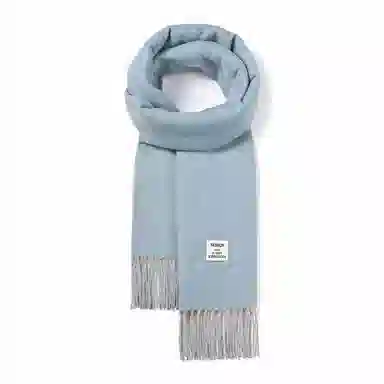 啄木鸟 秋冬清新文艺高级感纯色 韩系百搭保暖加厚防寒 聚酯纤维 绒线围巾 男女同款情侣款