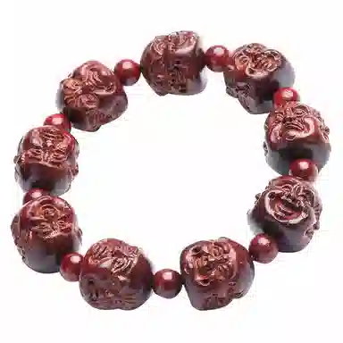 木盛缘 四面佛喜怒哀乐佛头 国风高级 小叶紫檀 手串 男女同款情侣款