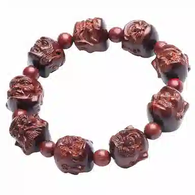 木盛缘 四面佛喜怒哀乐佛头 国风高级 小叶紫檀 手串 男女同款情侣款