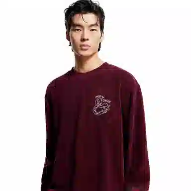 JACK JONES CNY Crewneck Sweatshirt Burgundy