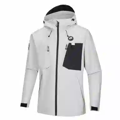 熊猫  户外山系撞色连帽单层  防水防风透气冲锋衣 男女同款