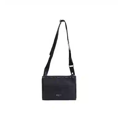 Bally Logo Print Leather Clutch Black