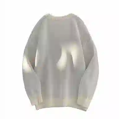 极限涡轮 美式复古字母提花圆领宽松重磅休闲保暖百搭针织衫 男女同款