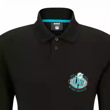 HUGO BOSS x NFL Long-Sleeved Polo Shirt With Collaborative Branding Polo