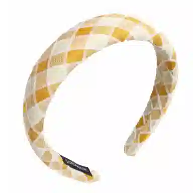 彤彤兔 格子复古海绵高颅顶显脸小时尚头箍外出百搭发饰 涤纶 发箍 女款