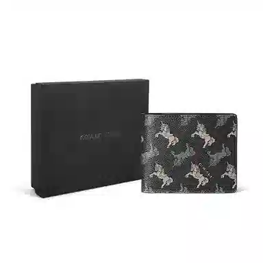 COWEC YCAKI Large Synthetic Leather Wallet Black