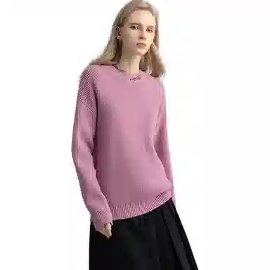 【dme】 新款轻奢时尚休闲长袖针织衫 女款 紫色