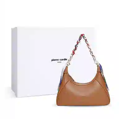 Pierre Cardin Retro Shoulder Bag Black/Light Brown