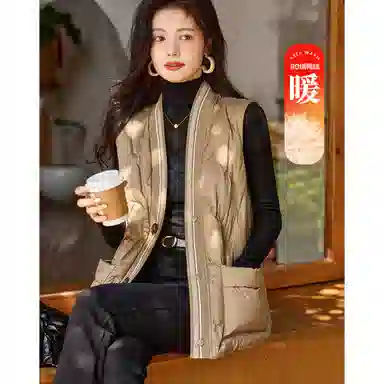 【dme】 纯色轻薄短款羽绒服马甲 女款