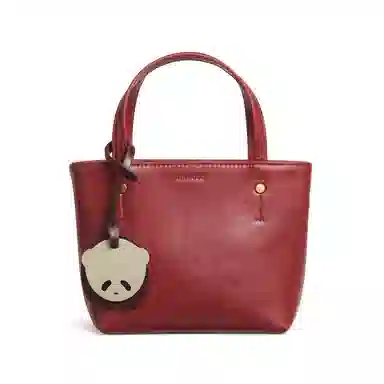 妙迪 熊猫小托特包小众高级感 牛皮 手提斜挎 小号 女款 多色可选