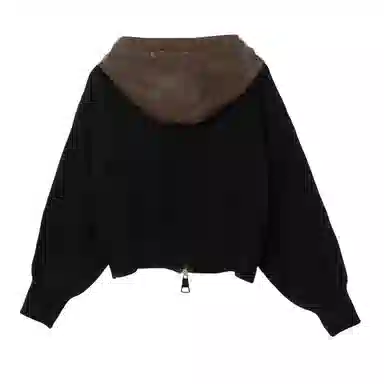 法文箱子 简约连帽休闲舒适毛衣 女款