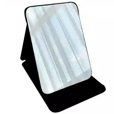 几多萌 皮质便携折叠 镜子 台式