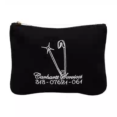 Carhartt WIP Seasonal Pattern Zip Cotton Wallet Black White