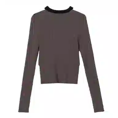 法文箱子 修身假两件简约毛衣 女款